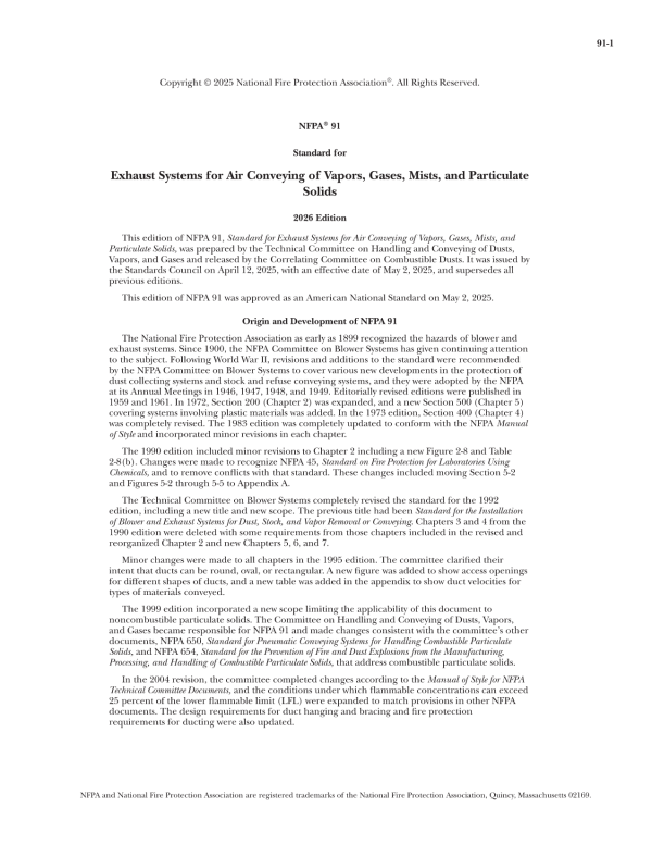 NFPA 91 PDF