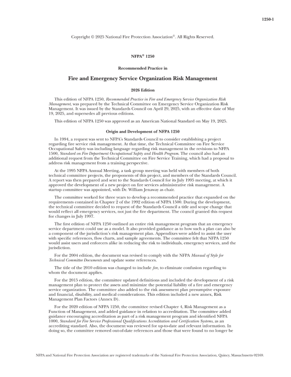 NFPA 1250 PDF