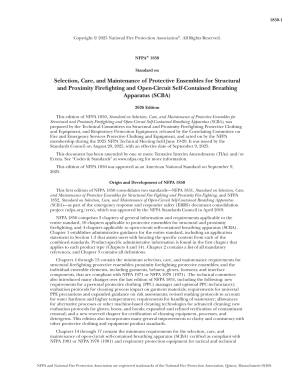NFPA 1850 PDF
