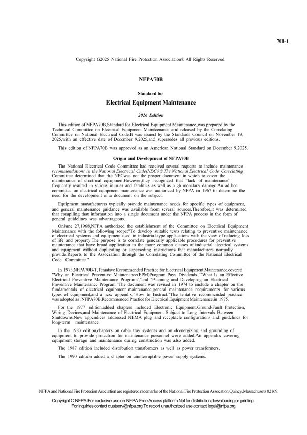 NFPA 70B PDF